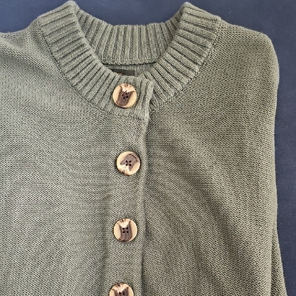 Quince Teal Button-Up Cardigan - Picture 8 of 8